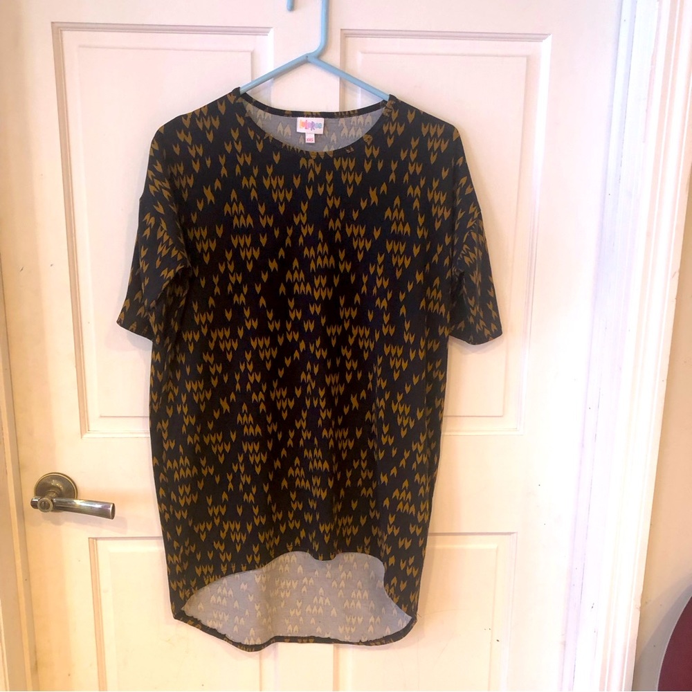 Lularoe Irma over sized hi/lo tunic top chevron south west